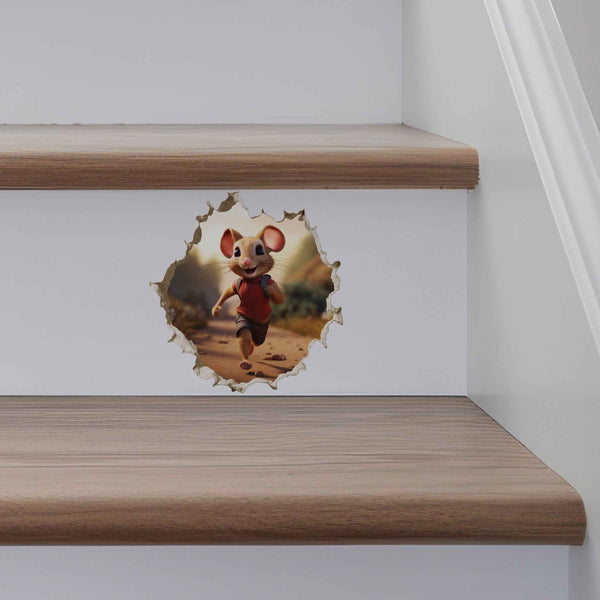 Jogger Mouse Hole Decal - My Wonderful Walls