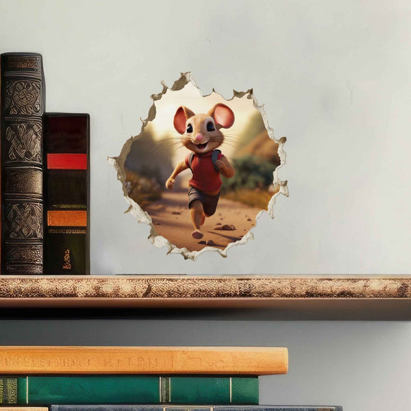 Jogger Mouse Hole Decal - My Wonderful Walls
