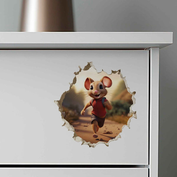 Jogger Mouse Hole Decal - My Wonderful Walls