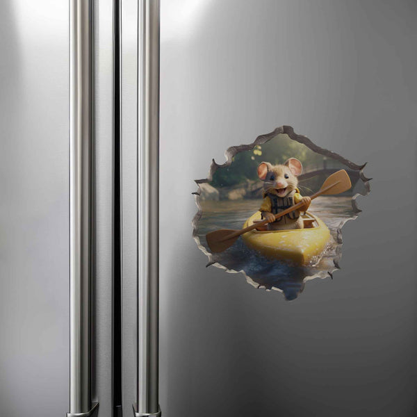 Kayaking Mouse Hole Decal - My Wonderful Walls