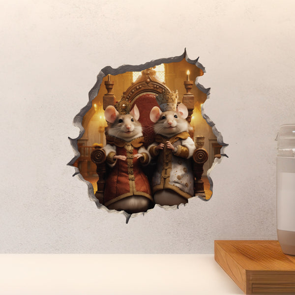 King and Queen Mice above countertop