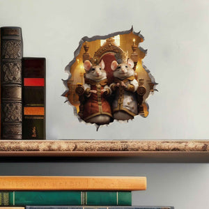 King and Queen Mouse Hole Decal - My Wonderful Walls