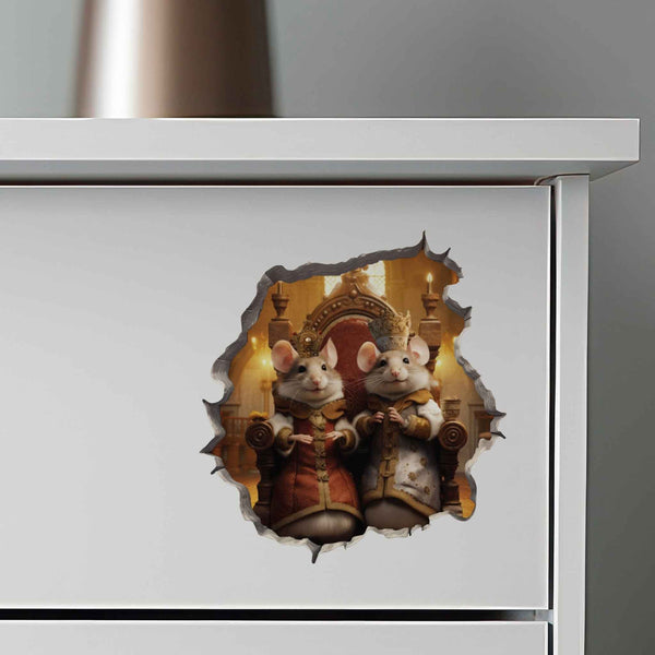 King and Queen Mouse Hole Decal - My Wonderful Walls