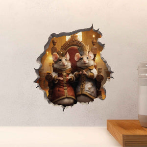 King and Queen Mouse Hole Decal - My Wonderful Walls