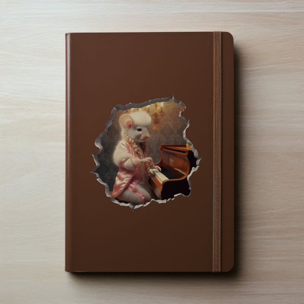 Liberace Piano Mouse decal on notebook