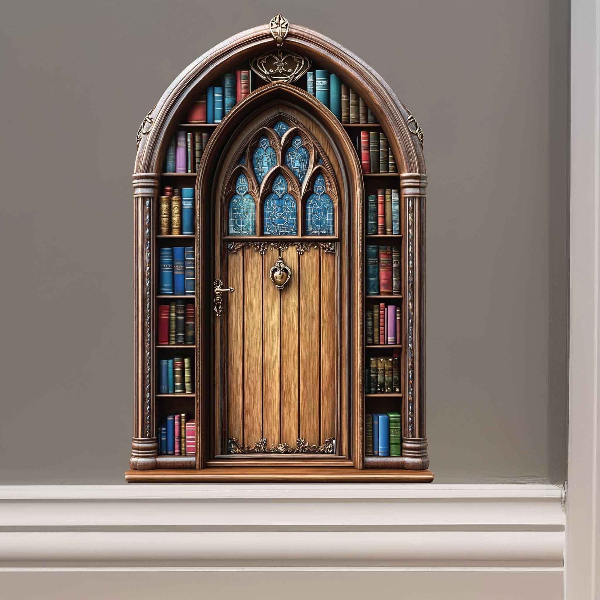Library Fairy Door Magic Portal Vinyl Decal