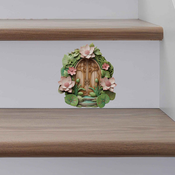 Lilypad Landing Fairy Door Decal - My Wonderful Walls