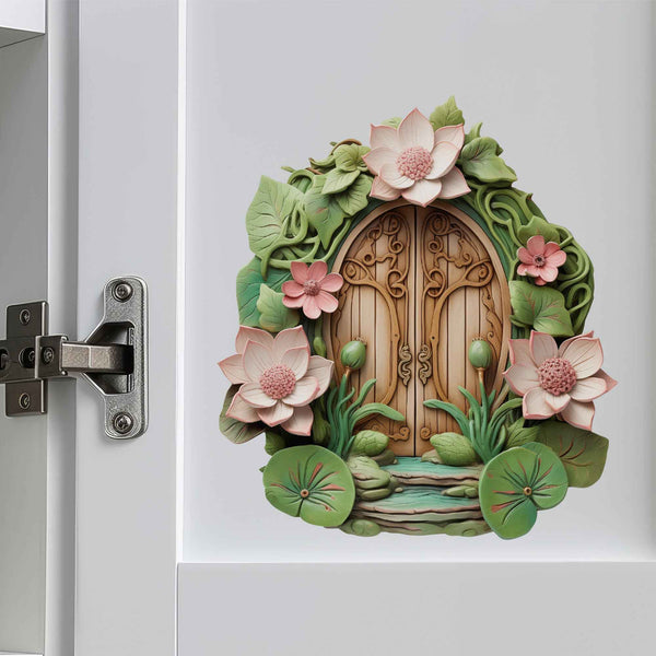Lilypad Landing Fairy Door Decal - My Wonderful Walls