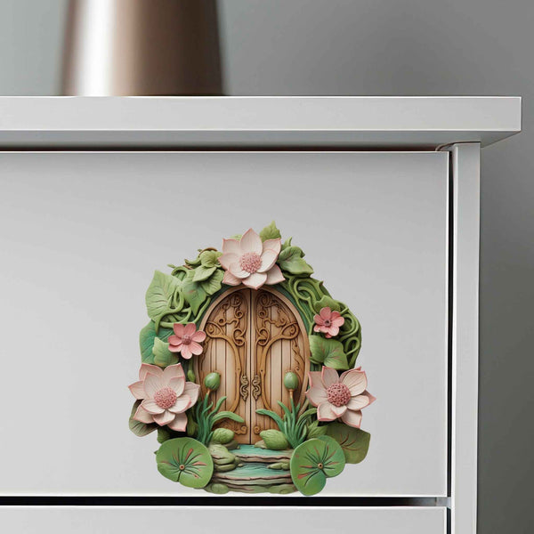 Lilypad Landing Fairy Door Decal - My Wonderful Walls