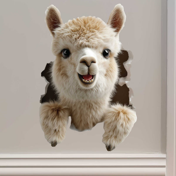 Llama Hole Decal - My Wonderful Walls