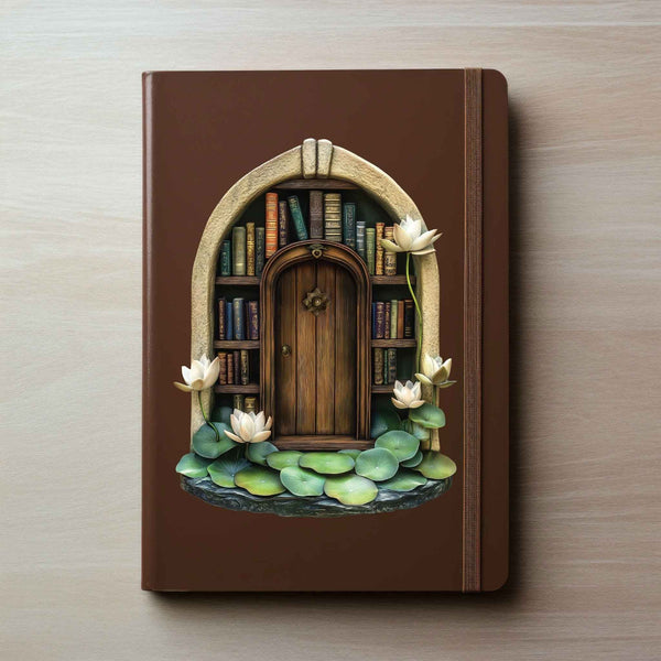 Lotus Bookshelf Fairy Door Decal - My Wonderful Walls