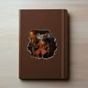 Lounging Gentleman Mouse Hole Decal - My Wonderful Walls