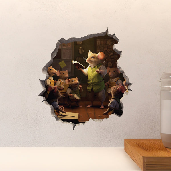 Male Teacher Mouse decal on countertop