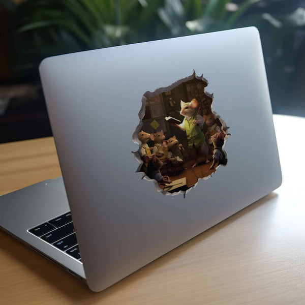 Male Teacher Mouse Hole Decal