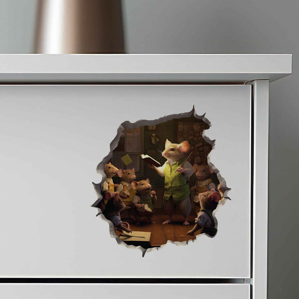 Male Teacher Mouse Hole Decal - My Wonderful Walls