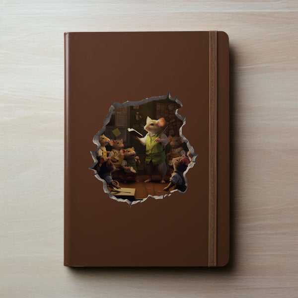 Male Teacher Mouse decal on notebook