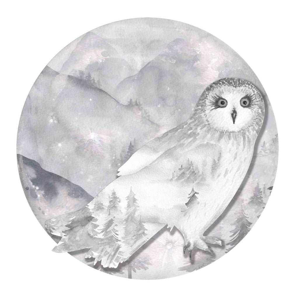 Moon Owl Wall Decal