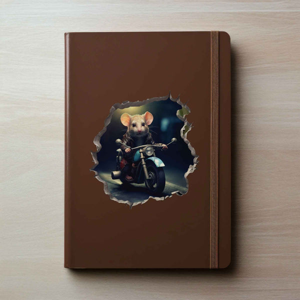 Motorcycle Mouse Hole Decal - My Wonderful Walls
