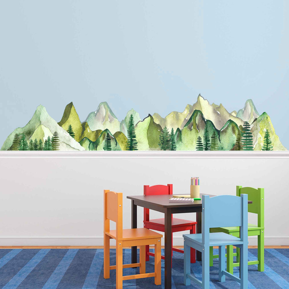 Mountain Range Wall Border Decal