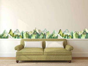 Mountain Range Wall Border Decal