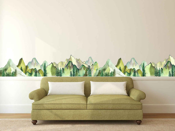 Mountain Range Wall Border Decal
