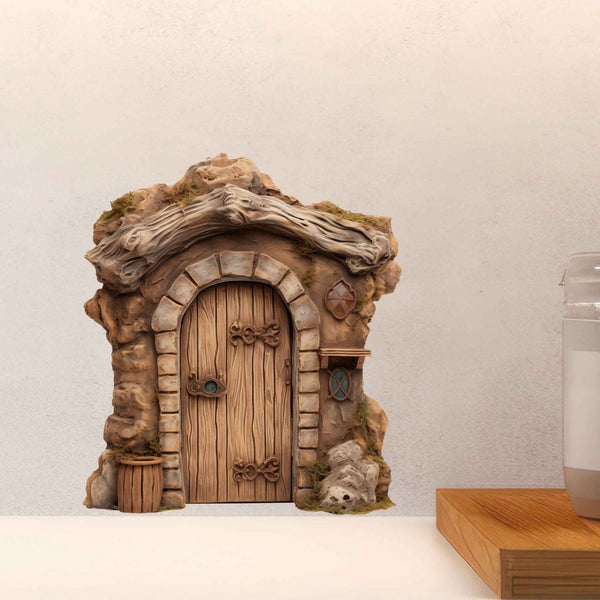 Mountain Village Fairy Door Decal - My Wonderful Walls