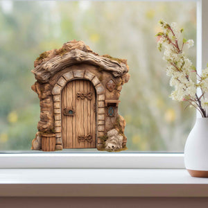 Mountain Village Fairy Door Decal - My Wonderful Walls