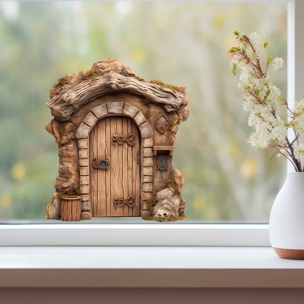 Mountain Village Fairy Door Decal - My Wonderful Walls