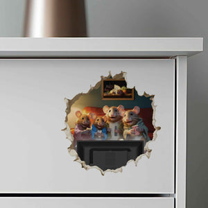 Movie Night Mouse Hole Decal - My Wonderful Walls