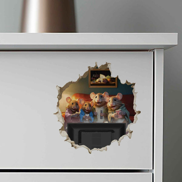 Movie Night Mouse Hole Decal - My Wonderful Walls