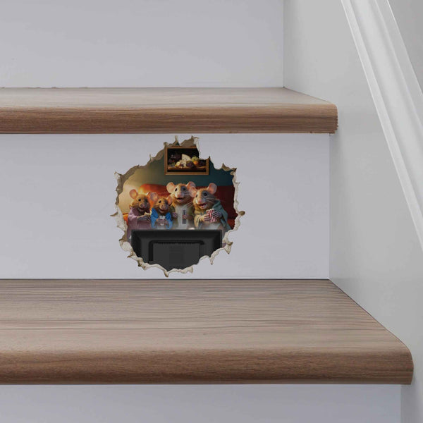 Movie Night Mouse Hole Decal - My Wonderful Walls