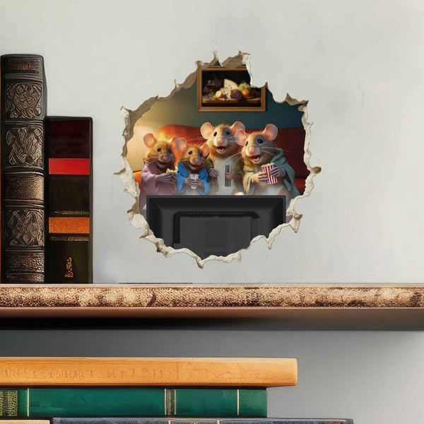 Movie Night Mouse Hole Decal - My Wonderful Walls