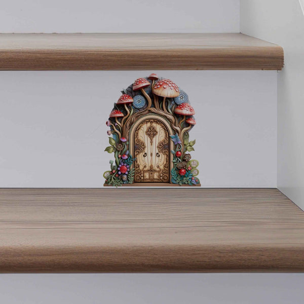 Mushroom Magic Fairy Door Decal - My Wonderful Walls