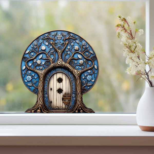 Mystic Blue Fairy Door Decal - My Wonderful Walls