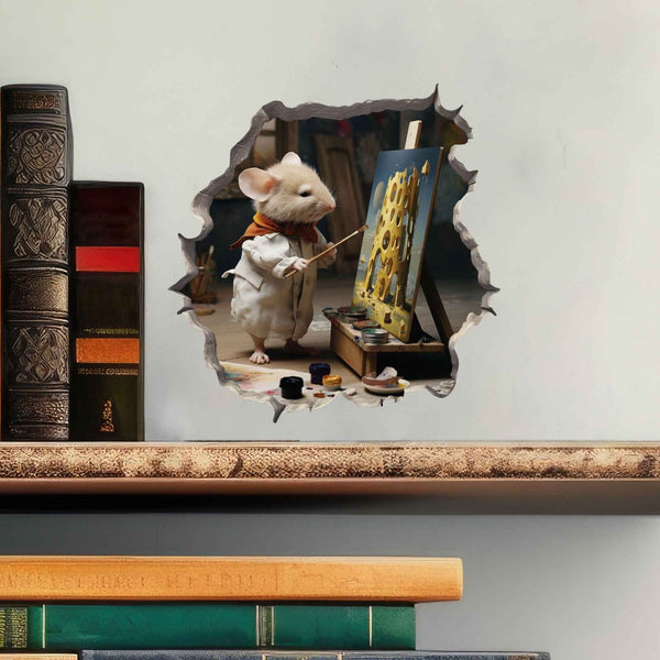 Painter Mouse Hole Decal - My Wonderful Walls