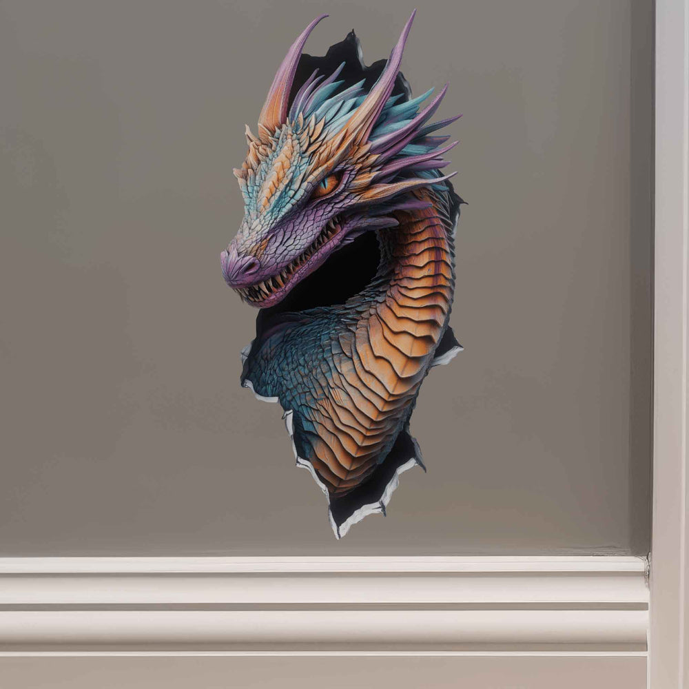 Pearlescent Dragon Hole Decal - My Wonderful Walls