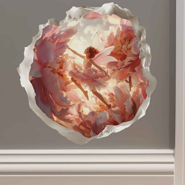 Peony Fairy Hole Decal - My Wonderful Walls