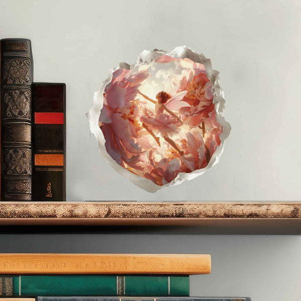 Peony Fairy Hole Decal - My Wonderful Walls