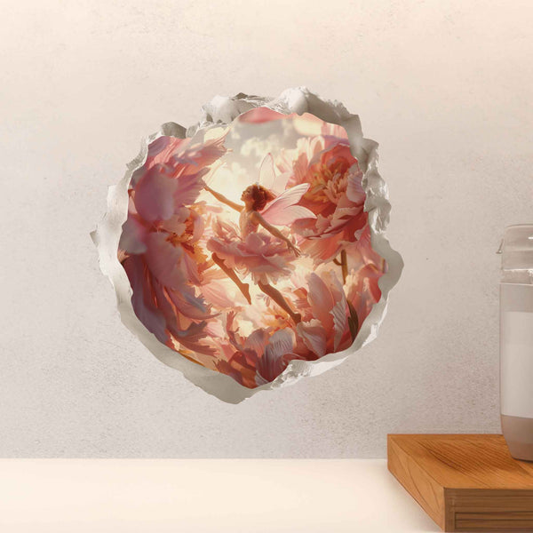 Peony Fairy Hole Decal - My Wonderful Walls