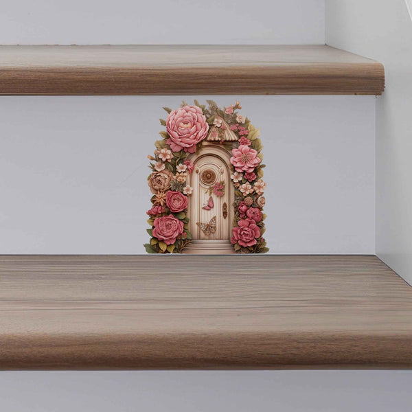 Peony Garden Fairy Door Decal - My Wonderful Walls