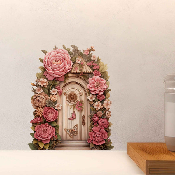 Peony Garden Fairy Door Decal - My Wonderful Walls
