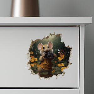 Photographer Mouse decal on dresser