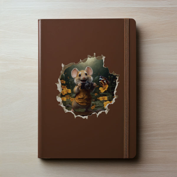 Photographer Mouse decal on notebook