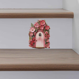 Pink Bloom Haven Fairy Door Decal - My Wonderful Walls