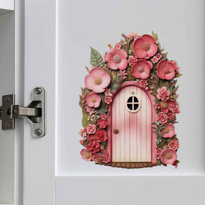 Pink Bloom Haven Fairy Door Decal - My Wonderful Walls