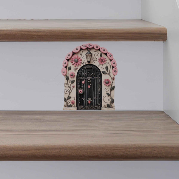 Pink Petal Fairy Door Decal - My Wonderful Walls