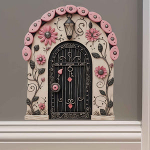 Pink Petal Fairy Door Decal - My Wonderful Walls