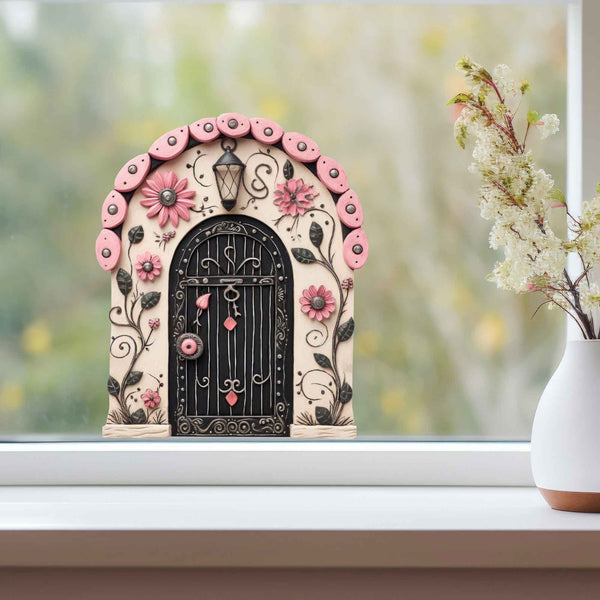 Pink Petal Fairy Door Decal - My Wonderful Walls