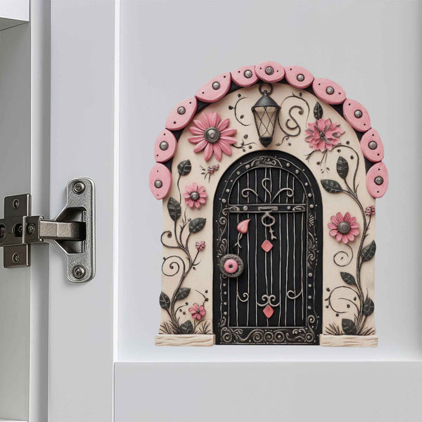 Pink Petal Fairy Door Decal - My Wonderful Walls