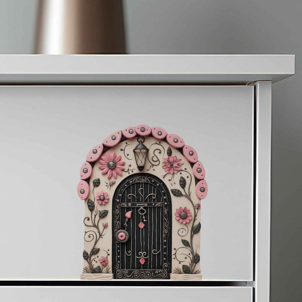 Pink Petal Fairy Door Decal - My Wonderful Walls